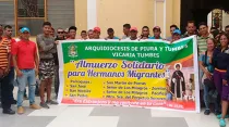 Un grupo de venezolanos atendidos en Tumbes. Foto: Arzobispado de Piura y Tumbes