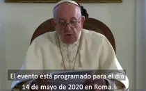 El Papa Francisco envía video mensaje por evento mundial de educación. Foto: Captura Vatican YouTube