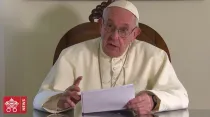 Video mensaje del Papa Francisco. Foto: Captura Vatican Media