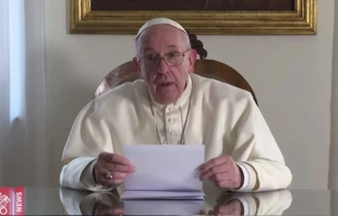 El Papa Francisco envu00eda video mensaje antes de su viaje a Marruecos. Foto: Captura YouTube 