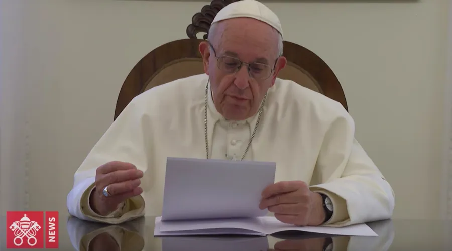 Imagen referencial. Video mensaje del Papa Francisco. Foto: Captura