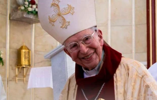 Mons. u200bu200bFrancisco Rau00fal Villalobos Padilla, Obispo Emu00e9rito de Saltillo. Cru00e9dito: Diu00f3cesis de Saltillo. 