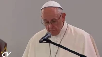 El Papa Francisco en el Gran Encuentro de Oraciu00f3n por la Reconciliaciu00f3n. Captura Youtube