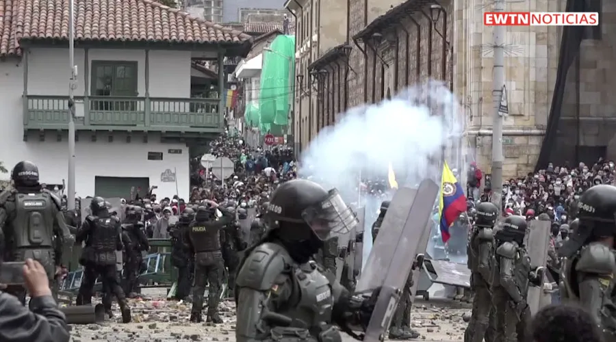 Protestas en Colombia. Crédito: EWTN Noticias?w=200&h=150