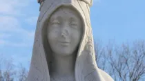 Imagen de Nuestra Señora de Fátima atacada por un desconocido en Washington D.C. Crédito: Cortesía de la Basílica del Santuario Nacional de la Inmaculada Concepción.