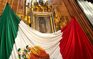 Imagen original de la Virgen de Guadalupe en su Santuario en Ciudad de Mu00e9xico. Cru00e9dito: David Ramos / ACI Prensa. 