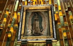 Imagen original de Nuestra Seu00f1ora de Guadalupe en su santuario de Ciudad de Mu00e9xico. Cru00e9dito: David Ramos / ACI Prensa. 