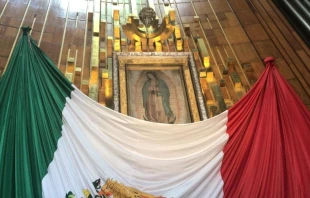 Imagen original de la Virgen de Guadalupe en su Santuario en Ciudad de Mu00e9xico. Cru00e9dito: David Ramos / ACI Prensa. 
