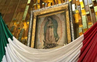Imagen original de la Virgen de Guadalupe en su santuario en Ciudad de Mu00e9xico. Foto: David Ramos / ACI Prensa. 