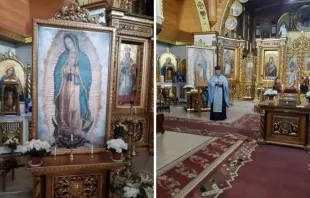 Fotos de la imagen de Nuestra Señora de Guadalupe en Ucrania. Crédito: Ayuda a la Iglesia Necesitada (ACN). 
