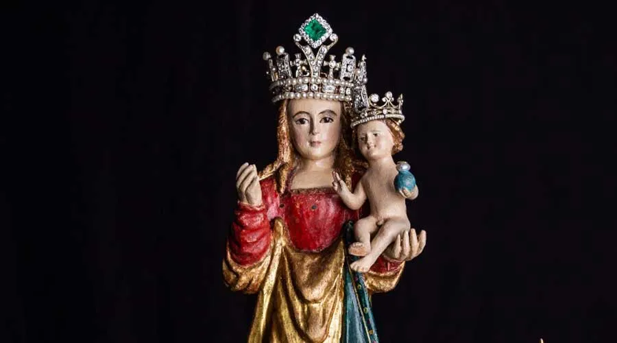 Imagen original de la Virgen de los Remedios que llegó a México en 1519. Foto: Cortesía de la Arquidiócesis de Tlanepantla.