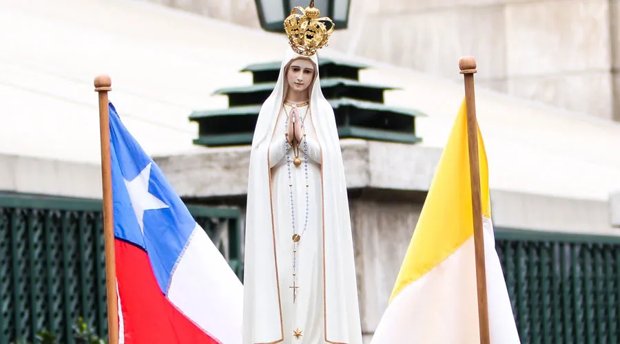 Imagen peregrina de la Virgen de Fátima en Chile. Crédito: Misión Fatima Chile.