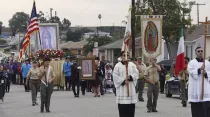 La procesión de la Virgen de Guadalupe en Los Ángeles. Crédito: Arquidiócesis de Los Ángeles