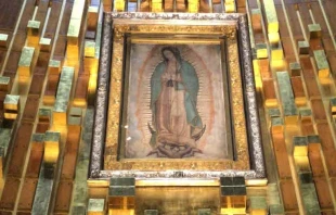 Imagen original de la Virgen de Guadalupe en su Santuario en Ciudad de Mu00e9xico. Foto: David Ramos / ACI Prensa. 