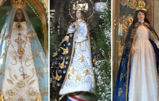 Nuestra Seu00f1ora del Valle, Argentina; Nuestra Seu00f1ora de Caacupu00e9, Paraguay; Virgen de Lo Vu00e1squez, Chile. Cru00e9ditos: Obispado de Catamarca / Santuario de Caacupu00e9 / Diu00f3cesis de Valparau00edso. 