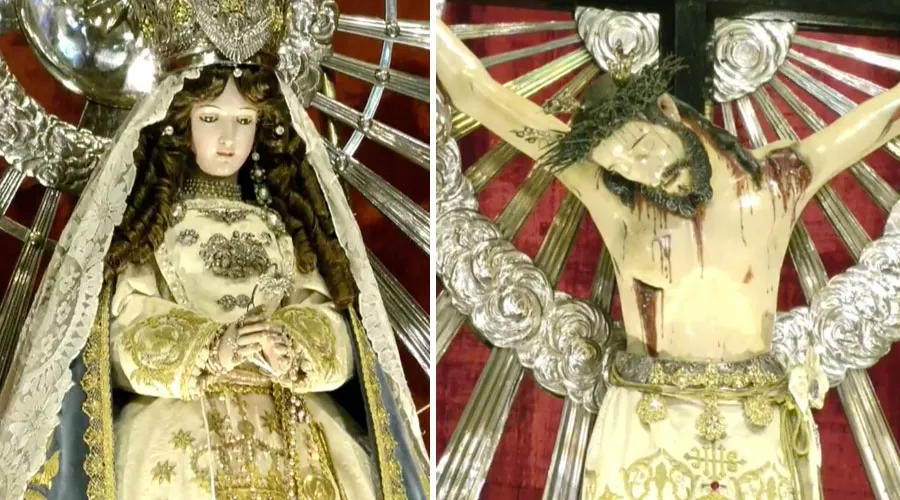 Imágenes de la Virgen y el Señor del Milagro. Crédito: Catedral de Salta.