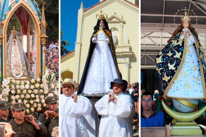Fieles colman santuarios marianos en el día de la Inmaculada Concepción