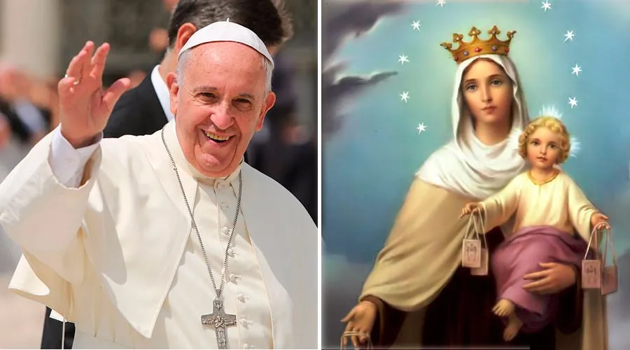 El Papa Francisco y la Virgen del Carmen. Foto Papa Francisco, Daniel Ibáñez ?w=200&h=150