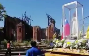 Virgen de Fu00e1tima en Curicu00f3, Diu00f3cesis de Talca. Cru00e9dito: Misiu00f3n Fu00e1tima Chile.  