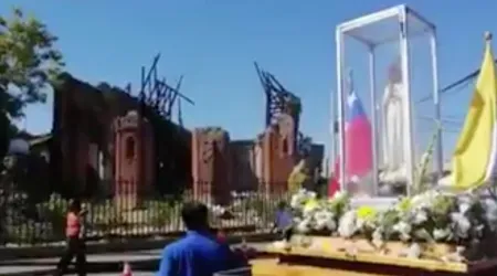 Virgen de Fátima visita ciudad chilena donde se quemó iglesia franciscana [VIDEO]