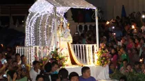 Procesión inaugural del festival mariano Reina de la Paz. Foto: Diócesis de San Miguel.
