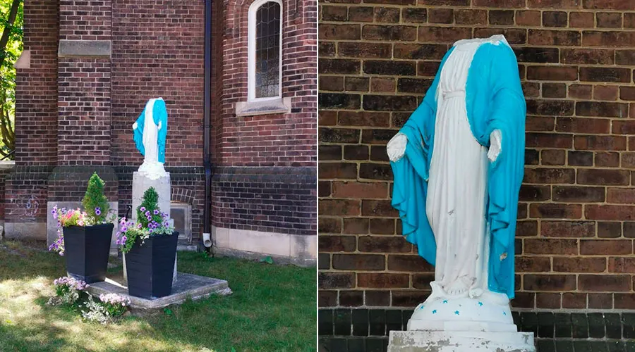 Estatua de la Virgen María decapitada que pertenece a la parroquia Nuestra Señora del Líbano (Toronto) / Crédito: Our Lady of Lebanon Maronite Church - Toronto?w=200&h=150