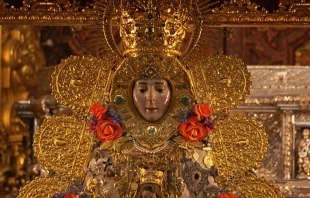 Virgen del Rocu00edo durante romeru00eda. Foto: Wikipedia Jose Carrasco 