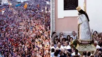 Miles de personas durante el acto de desagravio a la Virgen en Valencia (España). Foto: Archidiócesis de Valencia. 