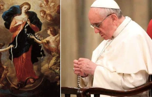 Virgen Desatanudos. Cru00e9dito: Johann Georg Schmidtner. Papa Francisco. Foto: Vatican Media 