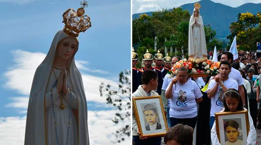 Imagen de la Virgen de Fátima peregrina por Colombia - Fotos: Facebook Misión Fátima Colombia 2018