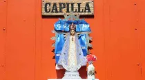 Virgen de Luján en base Esperanza, territorio argentino. Crédito: Armada Argentina.