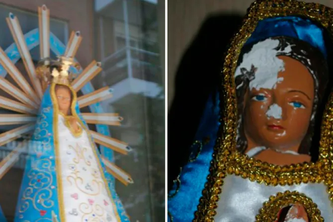 Profanan imagen de la Virgen de Luján en Argentina