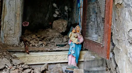 Hallan imagen intacta de la Virgen María tras devastador terremoto en Italia