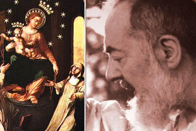 Cuadro de la Virgen del Rosario “peregrinó” al hogar del Padre Pío