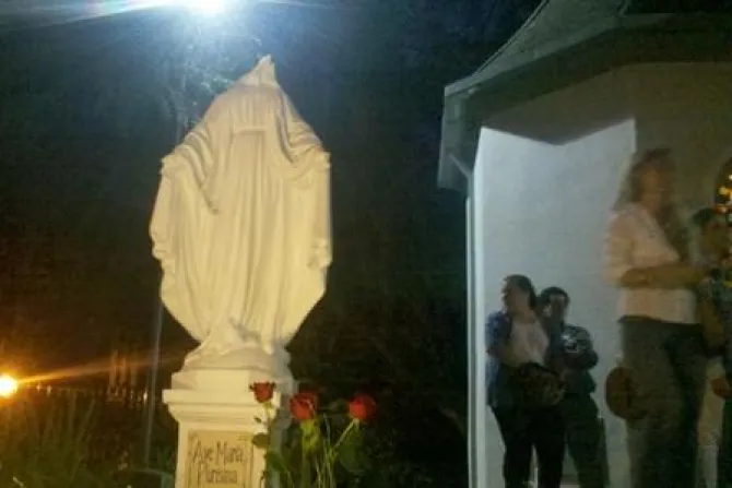 Misa de desagravio tras decapitación de una imagen de la Virgen María