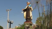 La nueva imagen de la Virgen del Carmen (foto Facebook Municipalidad de Barranco)