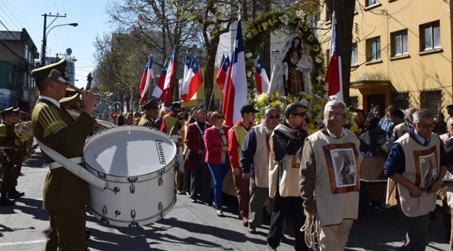 Procesión Virgen del Carmen en el Día de la Oración por Chile / Foto: Arzobispado de Concepción?w=200&h=150