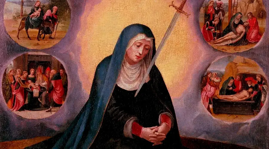 Pintura de Nuestra Señora de los Dolores de finales del siglo XVI, expuesta en Museu Nacional d'Art de Catalunya. Crédito: Wikimedia Commons / Dominio Público.?w=200&h=150