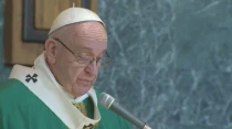 El Papa durante la homilu00eda. Foto: Captura Youtube