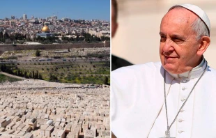 Imagen de Jerusalu00e9n / El Papa Francisco. Cru00e9dito: Daniel Ibu00e1u00f1ez/ACI Prensa 