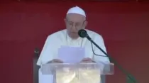 El Papa Francisco en el encuentro con los voluntarios de la JMJ Panamá 2019. Captura Youtube