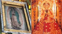Imágenes de la Virgen de Guadalupe en España y México. Crédito: David Ramos / ACI Prensa y Dominio Público
