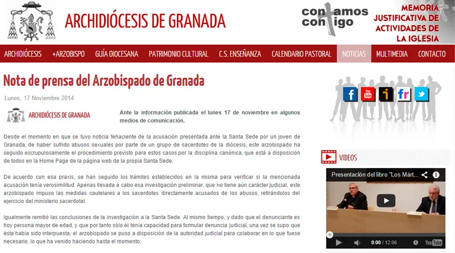 Comunicado del Arzobispado de Granada (España)?w=200&h=150