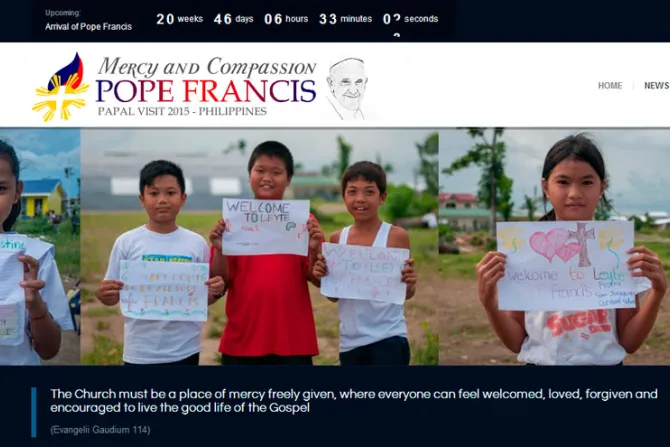 Iglesia en Filipinas publica sitio web por la próxima visita del Papa Francisco