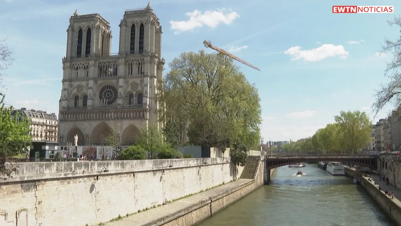 Catedral de Notre Dame de París actualmente. Crédito: EWTN Noticias