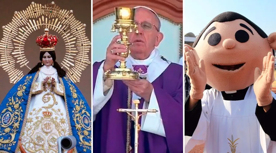 Foto : Virgen de la Salud,el Papa con el cáliz y muñeco seminarista / Crédito : Captura de Youtube (CTV) -  David Ramos y Alan Holdren (ACI Prensa)?w=200&h=150