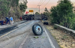 Accidente de peregrinos camino al santuario del Señor de Chalma Crédito: Cruz Roja Toluca