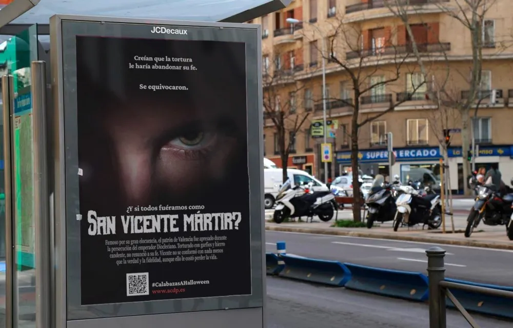 Uno de los carteles de la campaña de la Asociación Católica de Propagandistas con motivo de Halloween en España.?w=200&h=150