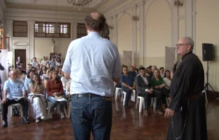 Presentación de la nueva sede de ACN en Perú, el 20 de abril de 2024. Crédito: EWTN Noticias