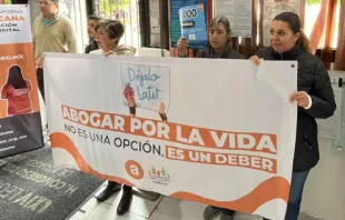 Entrega de firmas contra el aborto en Aguascalientes. Crédito: Actívate
